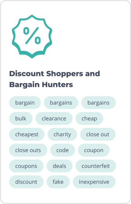 Discount Shoppers and Bargain Hunters