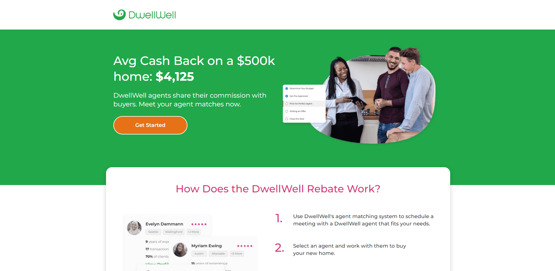 DwellWell landing page