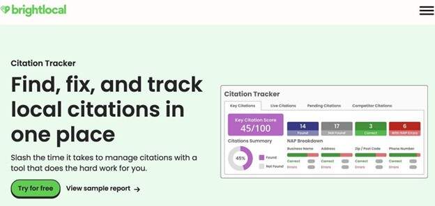 BrightLocal Citation Tracker