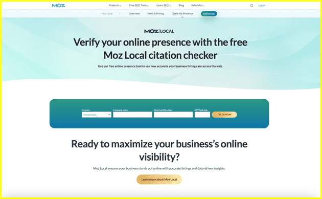 Moz Local Listing Checker