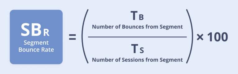 Segmented bounce rate formula